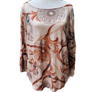 Chico's long sleeve jersey top - sz 2